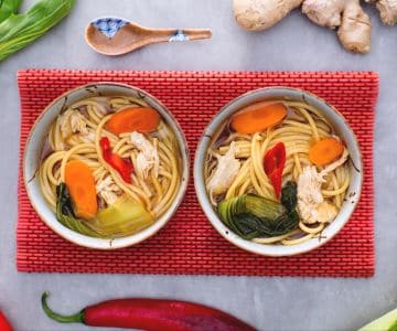 Vermicelles en soupe orientale