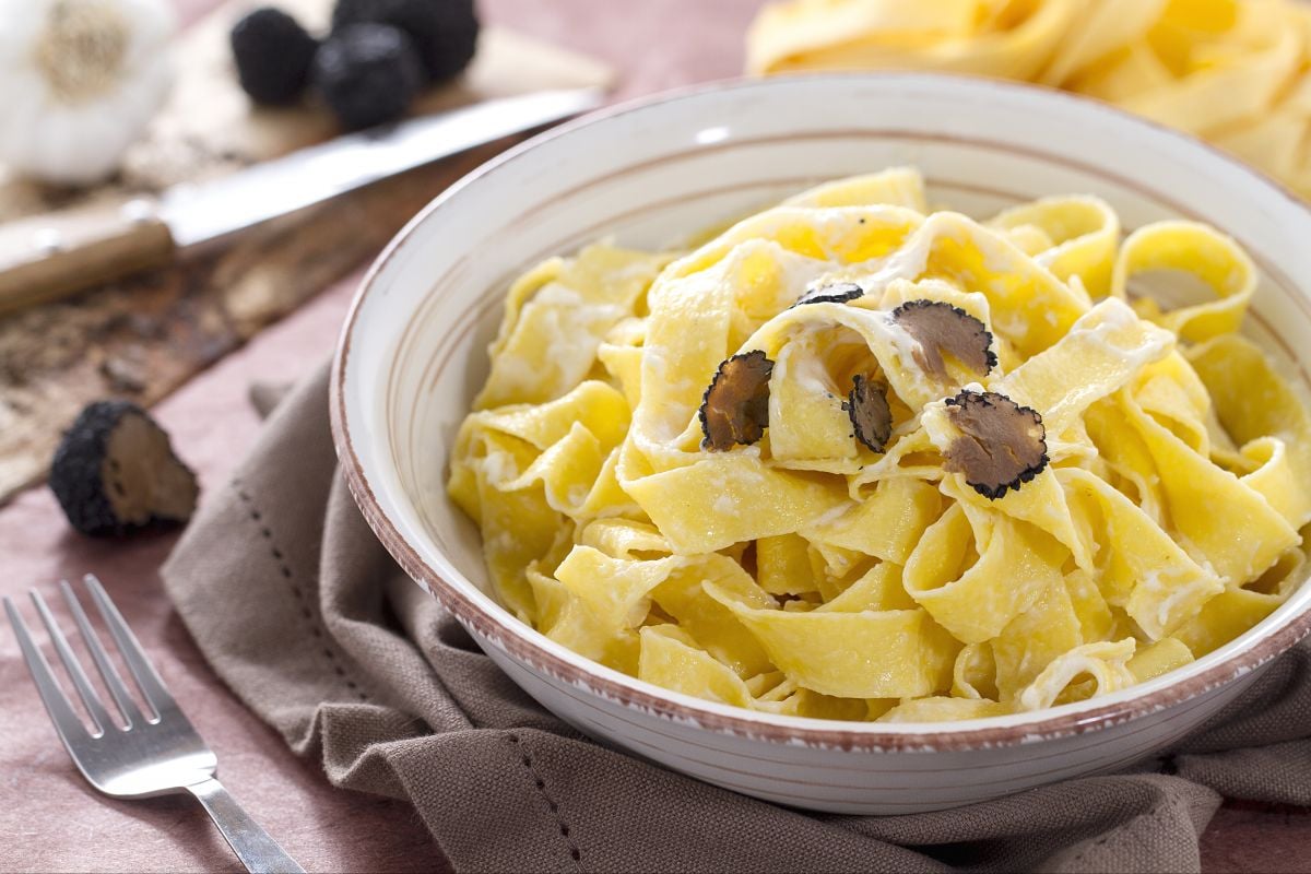 Pappardelle à la truffe et crème de mascarpone