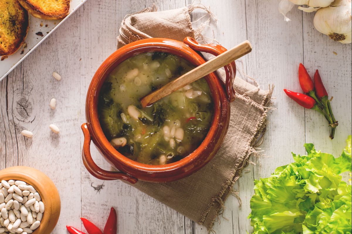Haricots et scarole