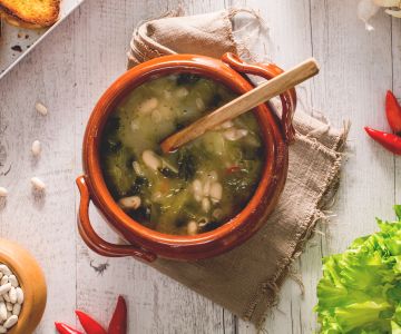 Haricots et scarole