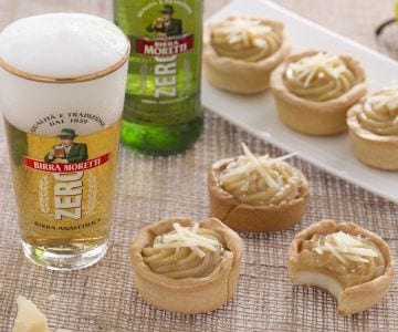 Verrines à la bière avec crème au parmesan