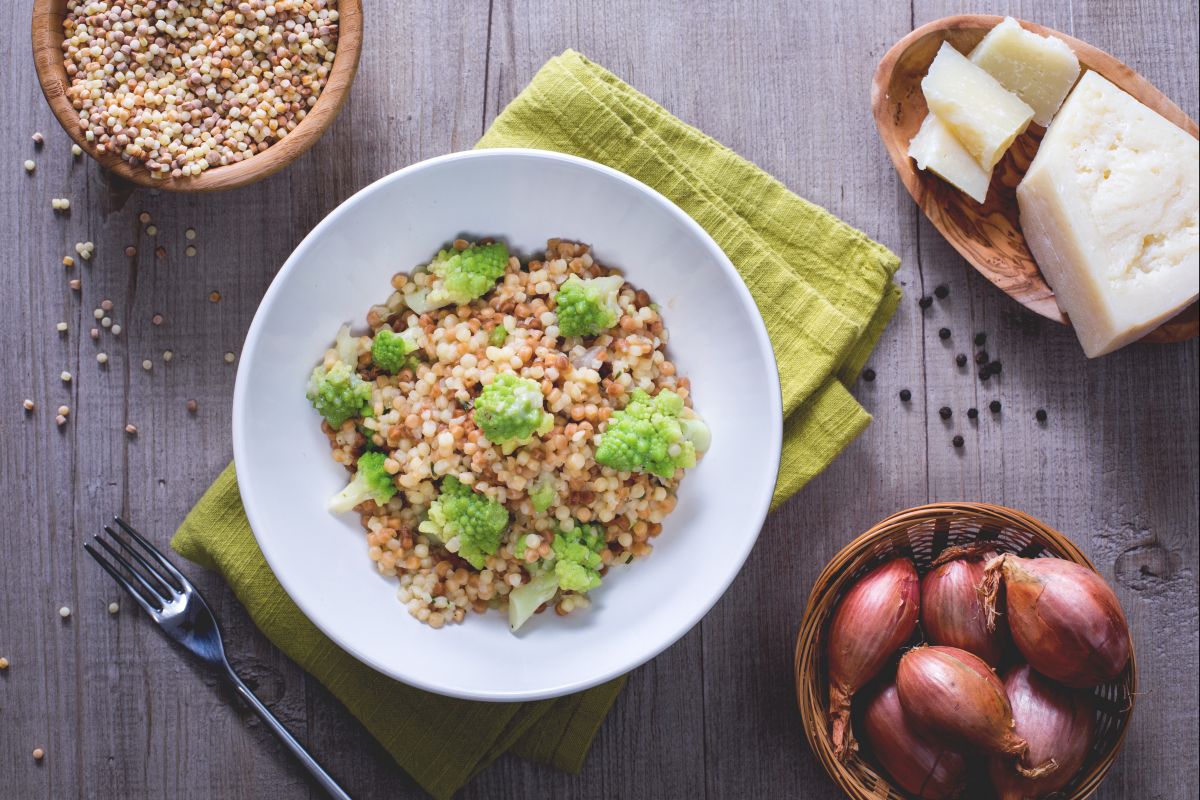 Fregola avec brocoli romanesco