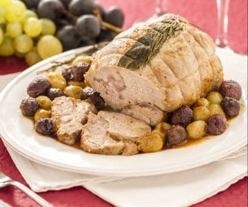 Rôti de veau aux raisins