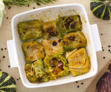 Roulades de chou à la courge