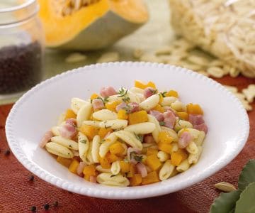Cavatelli avec pancetta et potiron