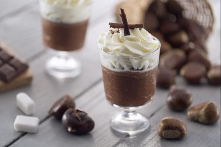 Verrines de marrons à la cuillère