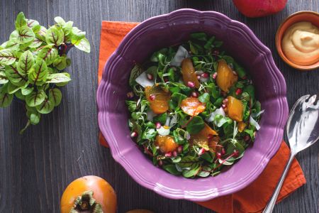 Salade de kakis et grenade