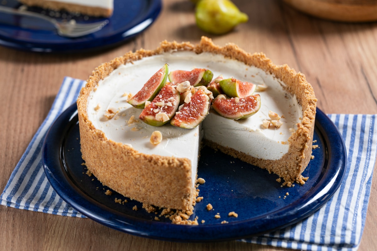 Cheesecake végétalienne aux figues