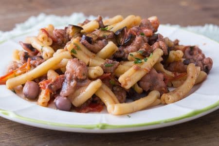 Casarecce poulpes et aubergines
