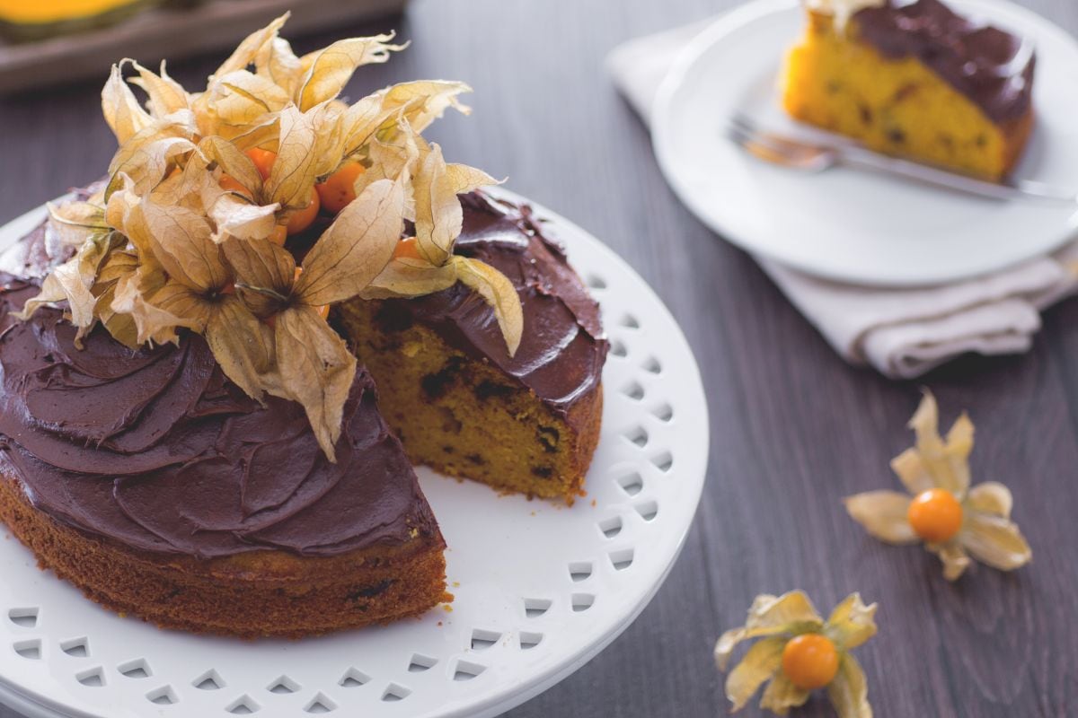 Gâteau potiron et chocolat