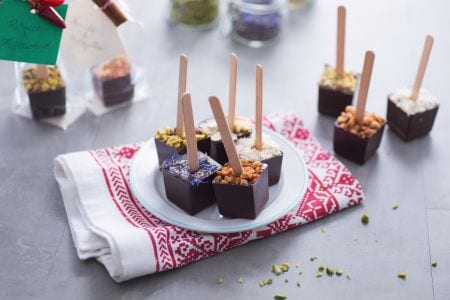 Chocolat chaud sur bâton