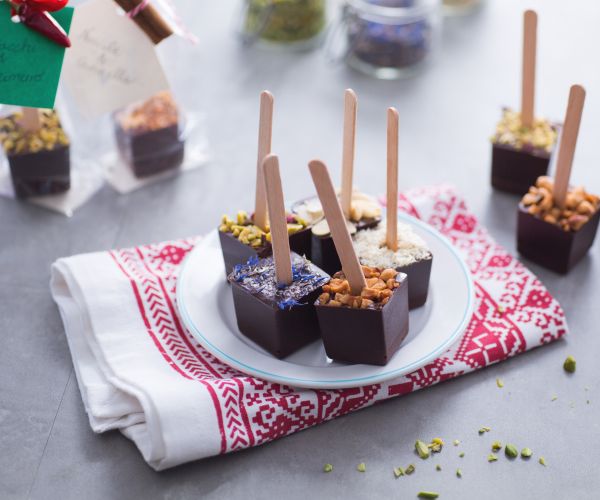 Chocolat chaud sur bâton