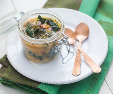 Farinata lucquoise en cuisson en bocal