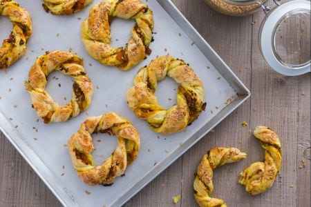 Mini angeliche salées en pâte feuilletée