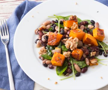 Salade de haricots variés et potiron
