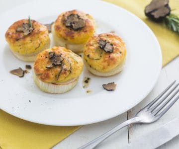 Oignons farcis à la truffe