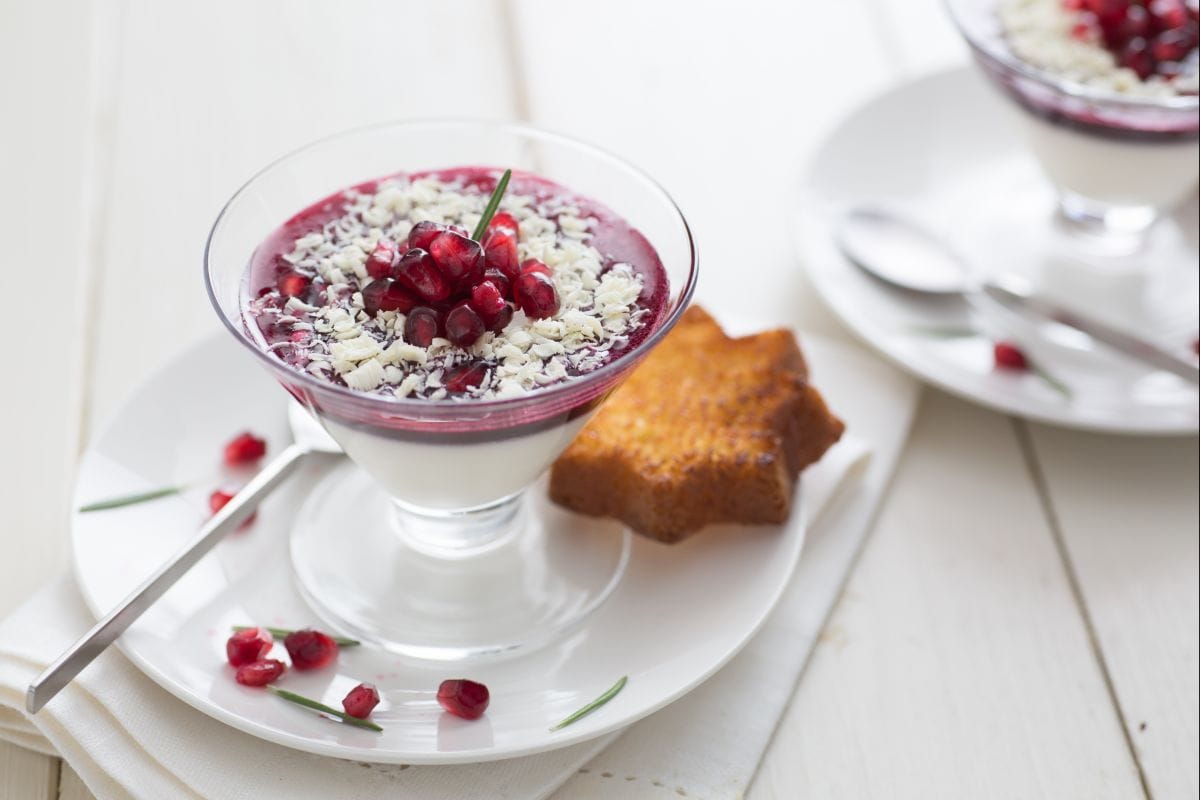 Panna cotta à la gelée de grenade