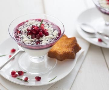 Panna cotta à la gelée de grenade