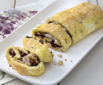 Roulé d'omelette gratiné