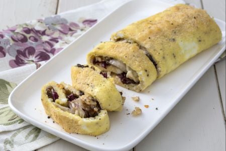 Roulé d'omelette gratiné