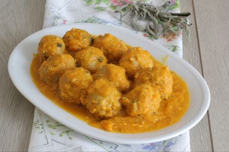 Boulettes de porc à la crème de potiron