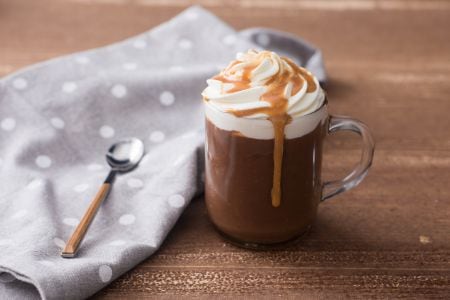 Chocolat chaud au caramel mou