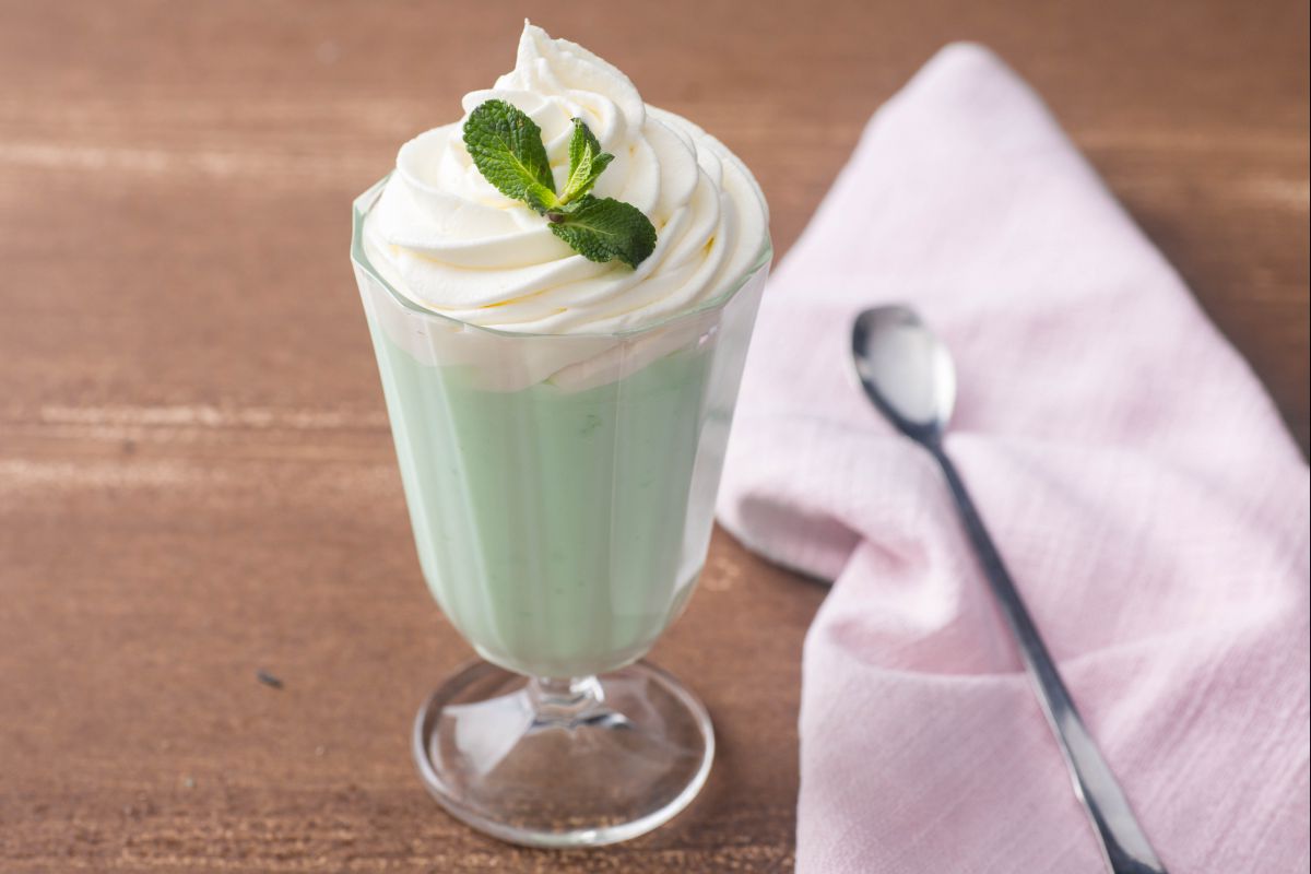 Chocolat chaud blanc à la menthe