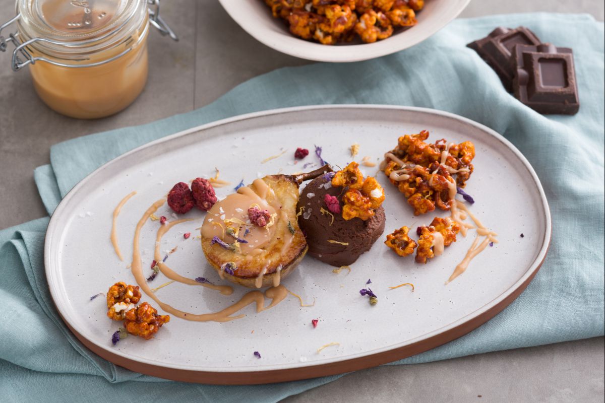 Poires et chocolat au caramel salé