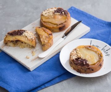 Petits gâteaux renversés poire et chocolat