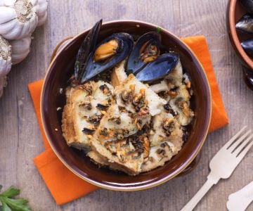 Soupe de pain aux moules