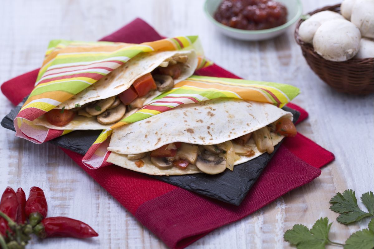 Quesadillas aux champignons