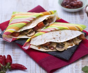 Quesadillas aux champignons