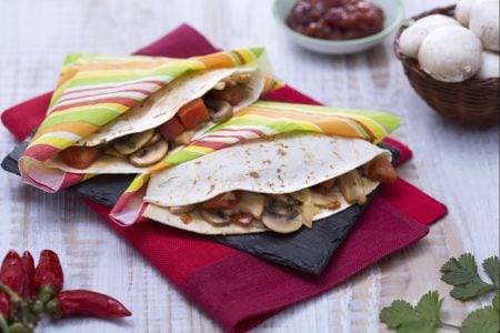 Quesadillas aux champignons