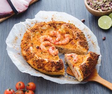 Feuilleté à l'espadon et crevettes