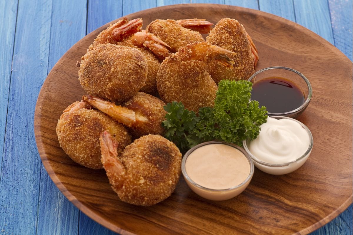 Croquettes de pois chiches et crevettes