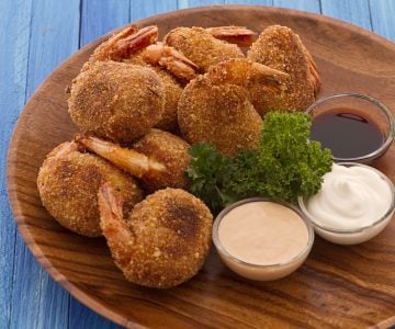 Croquettes de pois chiches et crevettes