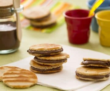 Sandwich de gaufres à la Nutella