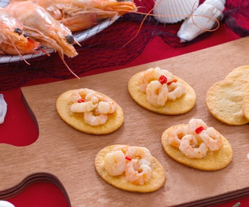 Spianatine aux crevettes, ail, huile et piment
