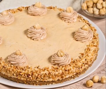 Cheesecake caramel et noisettes