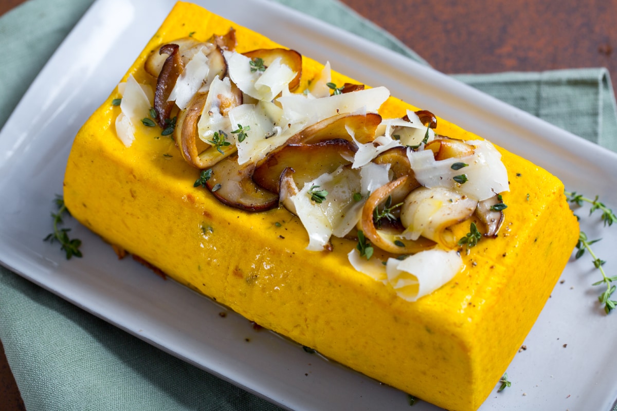 Flan de potiron et cèpes