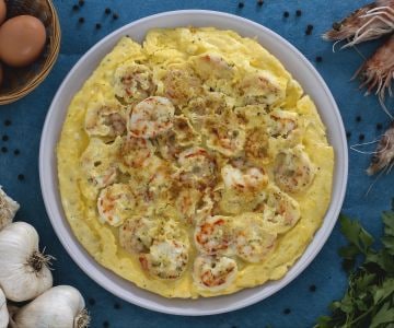 Omelette de crevettes