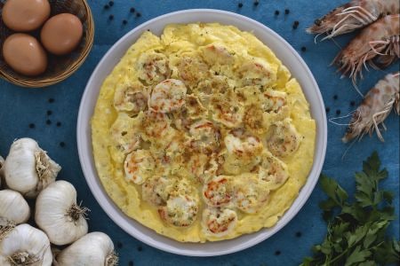 Omelette de crevettes