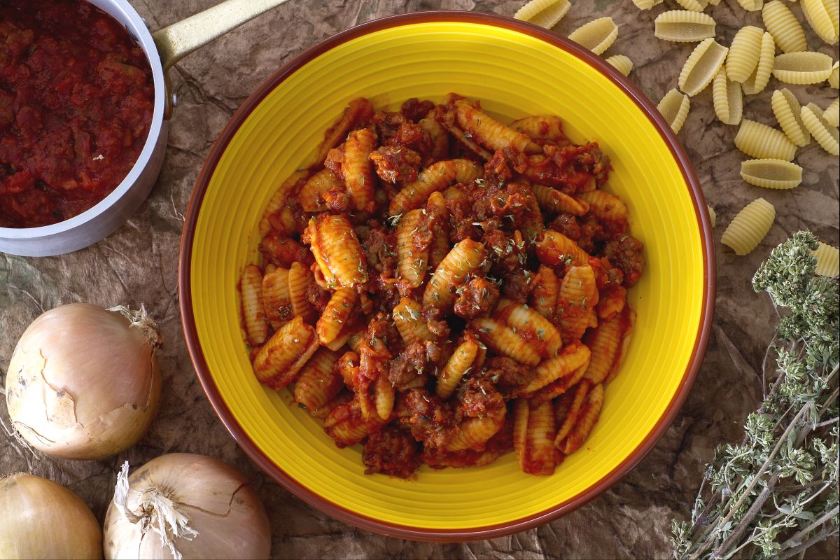 Gnocchi sardi au ragoût de saucisse