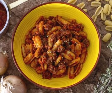 Gnocchi sardi au ragoût de saucisse