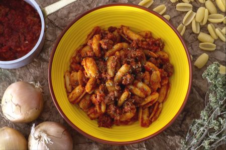 Gnocchi sardi au ragoût de saucisse