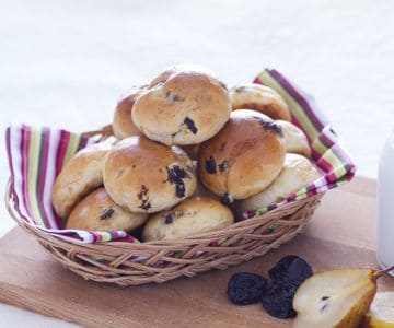 Petits pains sucrés aux fruits
