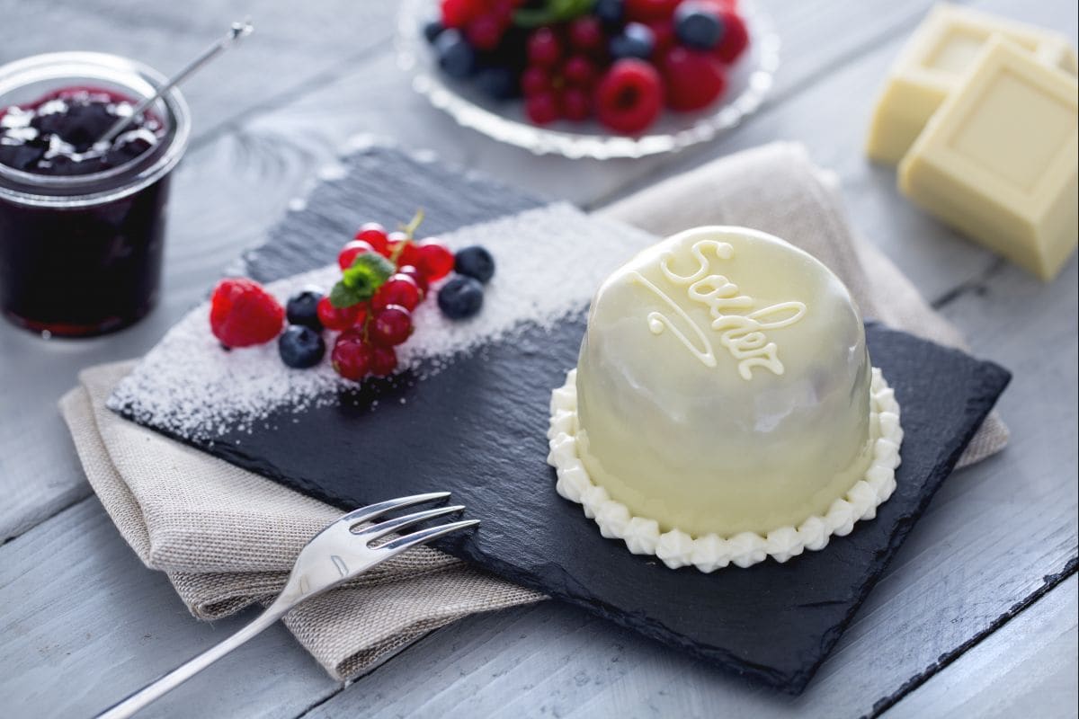 Mini sacher blanche aux amandes