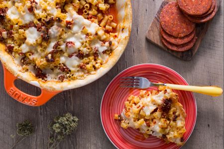 Timbale à la nduja et cacio silano