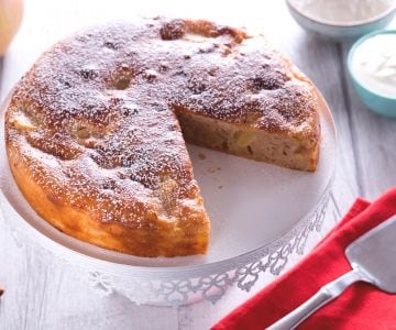 Gâteau au yaourt et aux pommes sans œufs