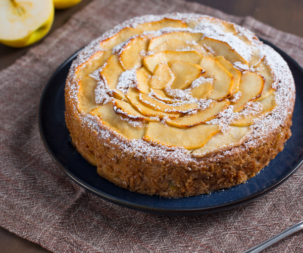 Tarte aux pommes avec lait d'avoine